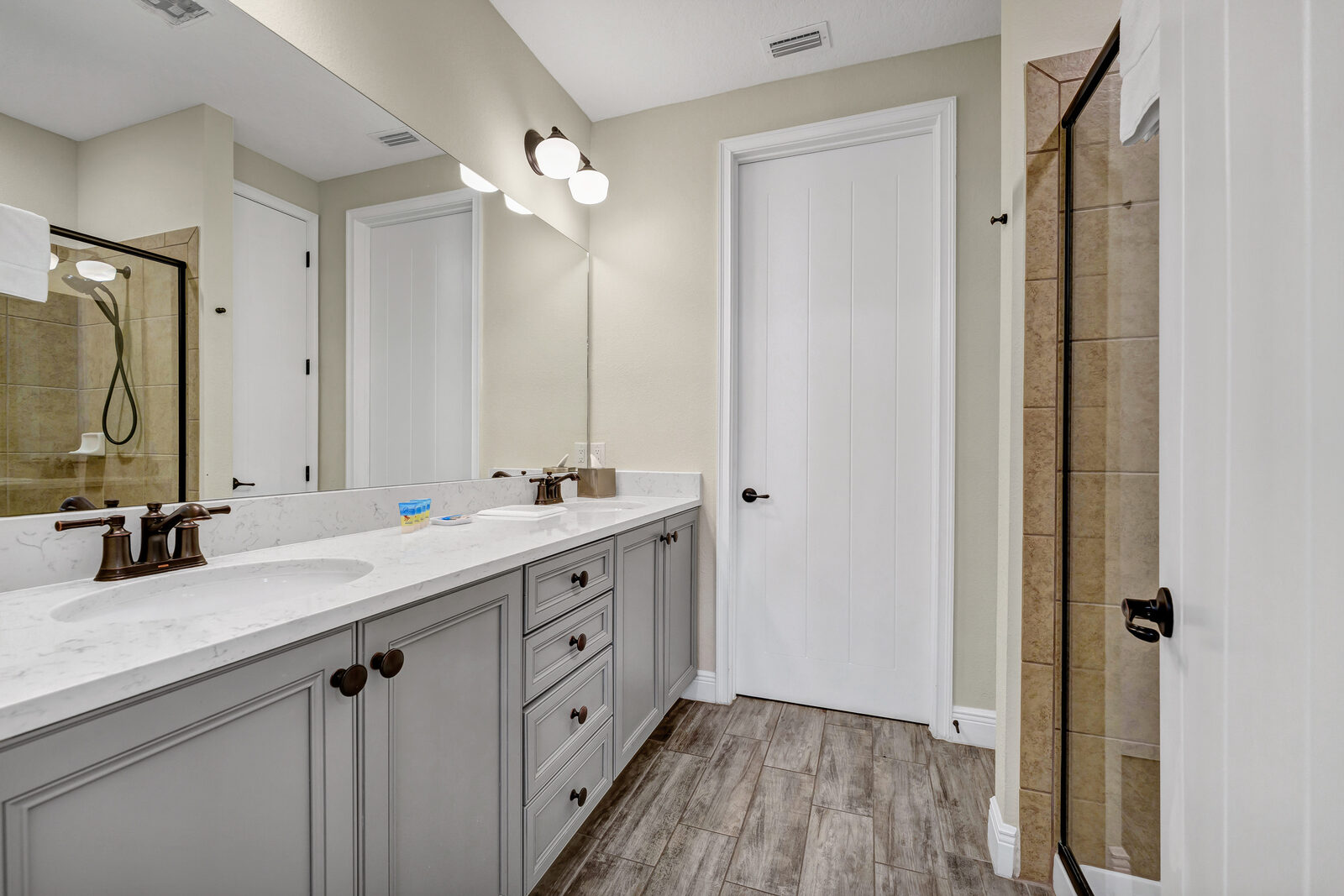 Bathroom with double vanity